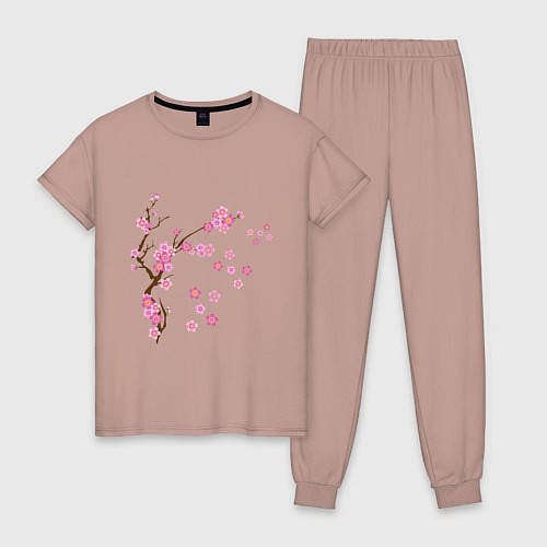 Женская пижама Розовая сакура / Пыльно-розовый – фото 1