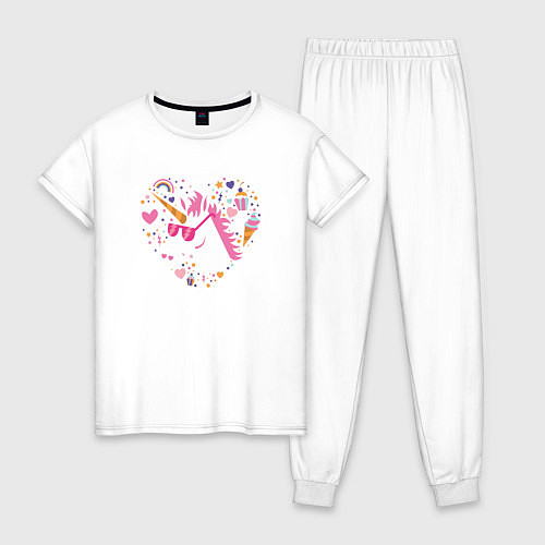 Женская пижама Единорог / Белый – фото 1
