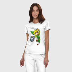 Пижама хлопковая женская The Legend of Zelda, цвет: белый — фото 2