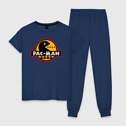 Пижама хлопковая женская PAC-MAN, цвет: тёмно-синий