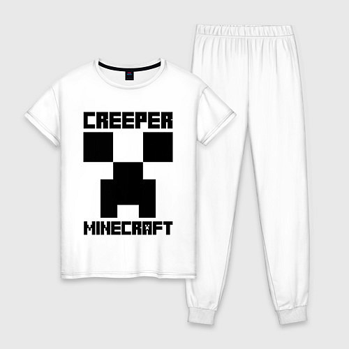Женская пижама MINECRAFT CREEPER / Белый – фото 1
