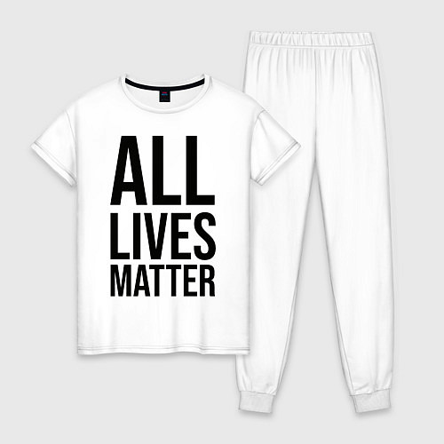 Женская пижама ALL LIVES MATTER / Белый – фото 1