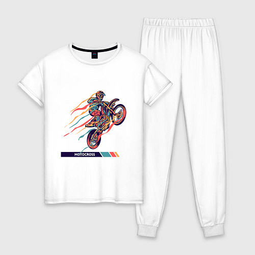 Женская пижама Motocross Z / Белый – фото 1