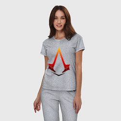 Пижама хлопковая женская Assassins Creed, цвет: меланж — фото 2