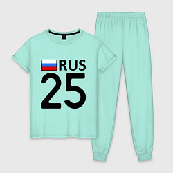 Пижама хлопковая женская RUS 25 цвета мятный — фото 1