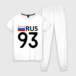 Пижама хлопковая женская RUS 93, цвет: белый