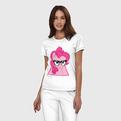 Пижама хлопковая женская Pinky Pie hipster, цвет: белый — фото 2