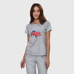 Пижама хлопковая женская PSG We Are Paris 202223, цвет: меланж — фото 2