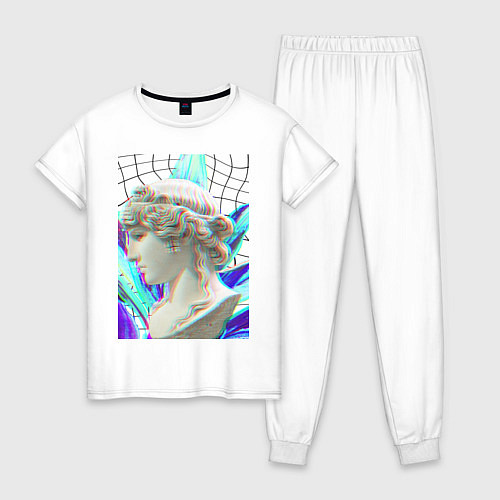 Женская пижама Vaporwave art 10-1 / Белый – фото 1