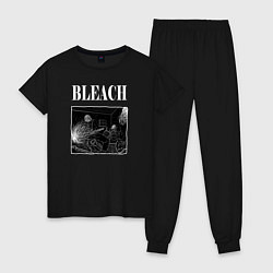 Пижама хлопковая женская Nirvana рисунок для Альбома Bleach, цвет: черный