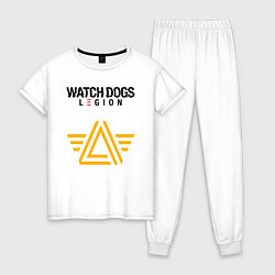 Пижама хлопковая женская ЧВК Watch Dogs Legion, цвет: белый