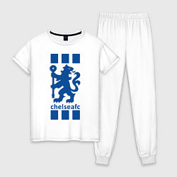 Пижама хлопковая женская Chelsea FC, цвет: белый