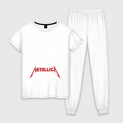 Пижама хлопковая женская Metallica, цвет: белый