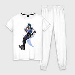 Пижама хлопковая женская Кэйа Genshin Impact, цвет: белый