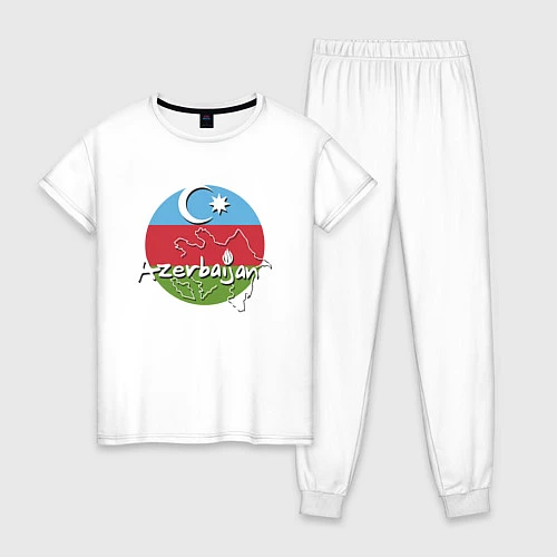 Женская пижама Азербайджан / Белый – фото 1