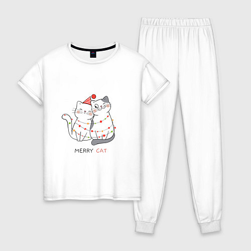 Женская пижама Merry Cat / Белый – фото 1