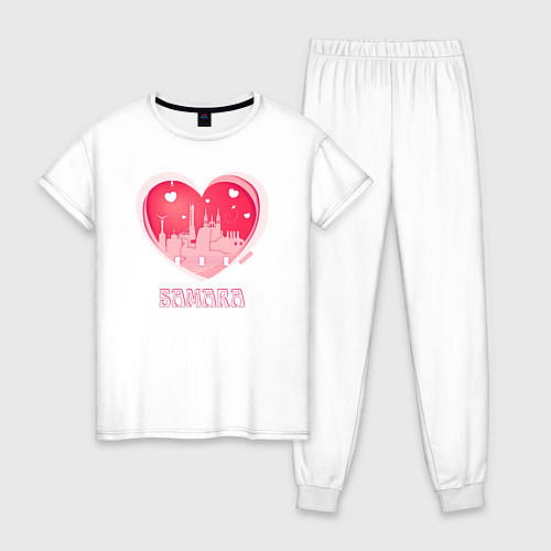 Женская пижама Сердце Самара / Белый – фото 1