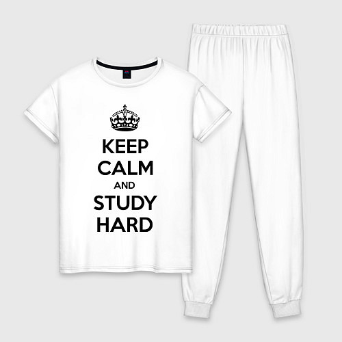 Женская пижама Keep Calm & Study Hard / Белый – фото 1