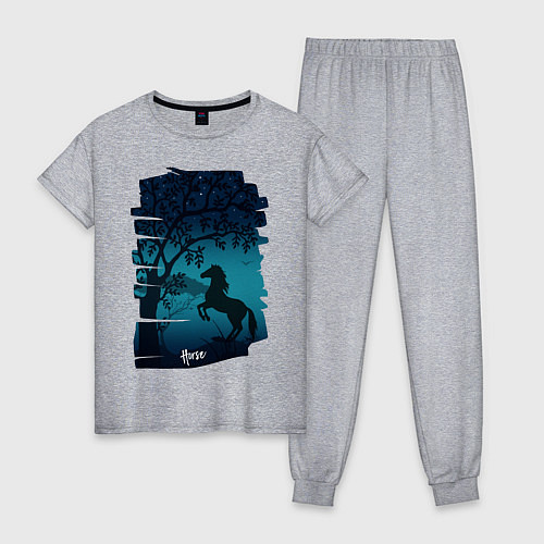 Женская пижама Конь / Меланж – фото 1