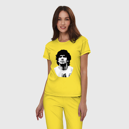 Женская пижама Диего Марадона / Желтый – фото 3