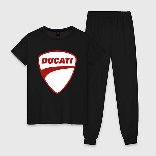 Женская пижама Ducati Logo Дукати Лого Z / Черный – фото 1