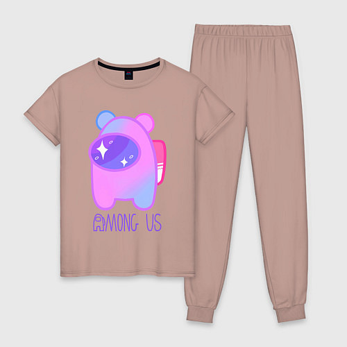 Женская пижама AMONG US - SPACE / Пыльно-розовый – фото 1