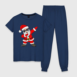 Пижама хлопковая женская Dabing Santa, цвет: тёмно-синий