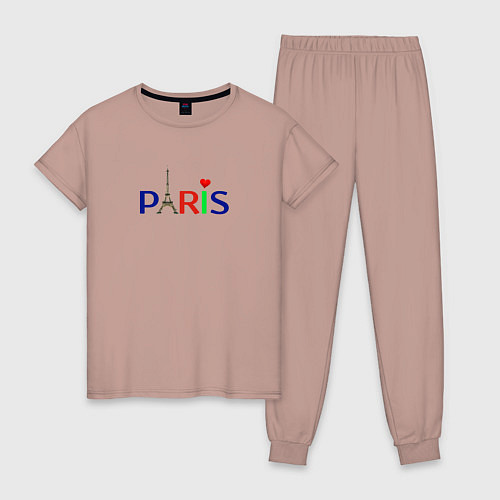 Женская пижама Paris / Пыльно-розовый – фото 1