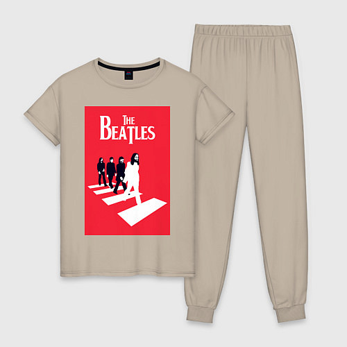 Женская пижама The Beatles / Миндальный – фото 1