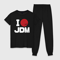Пижама хлопковая женская JDM, цвет: черный