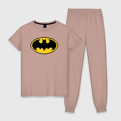 Женская пижама Batman 8 bit / Пыльно-розовый – фото 1