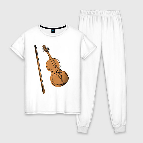 Женская пижама Скрипка / Белый – фото 1