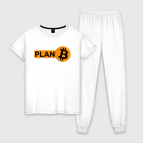 Женская пижама BITCOIN PLAN B / Белый – фото 1