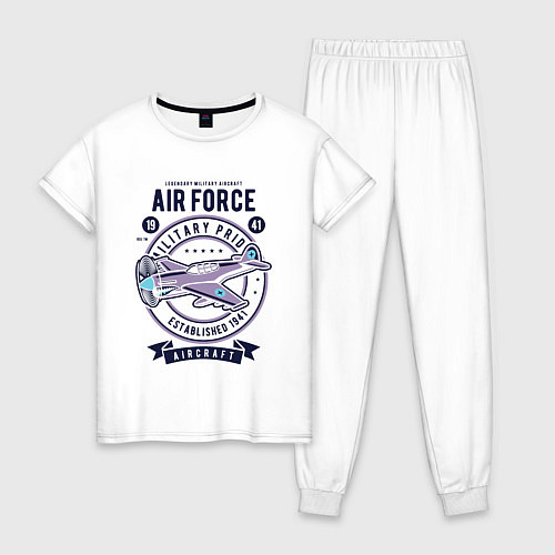 Женская пижама Легендарный военный самолет / Белый – фото 1