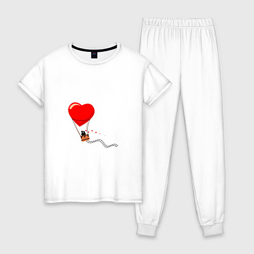 Женская пижама Влюблённая пара / Белый – фото 1