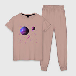 Женская пижама Космос Планеты
