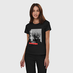 Пижама хлопковая женская ТОКИЙСКИЙ ГУЛЬ, цвет: черный — фото 2