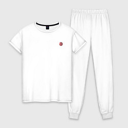 Пижама хлопковая женская Sym Мото Лого спина Z, цвет: белый