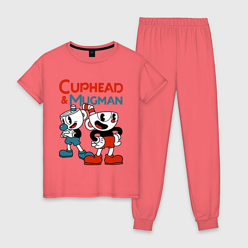 Женская пижама Cuphead & Mugman / Коралловый – фото 1