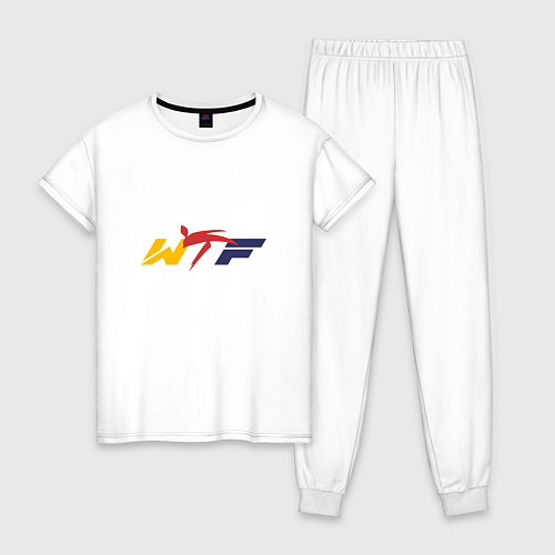 Женская пижама Тхэквондо ВТФ Taekwondo WTF / Белый – фото 1