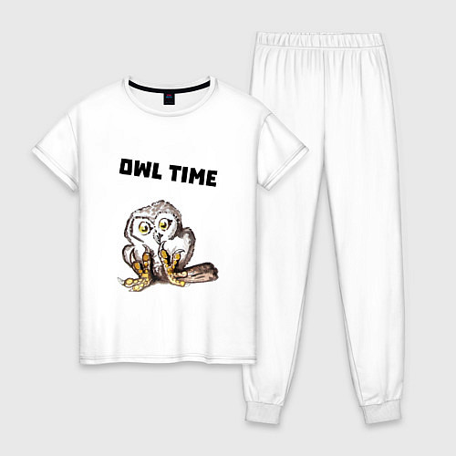 Женская пижама Owl time / Белый – фото 1