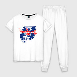 Пижама хлопковая женская RUFF RYDERS DMX, цвет: белый
