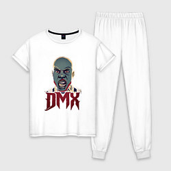 Пижама хлопковая женская DMX Evil, цвет: белый