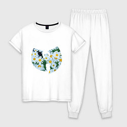 Пижама хлопковая женская Wu-Tang Ромашки, цвет: белый