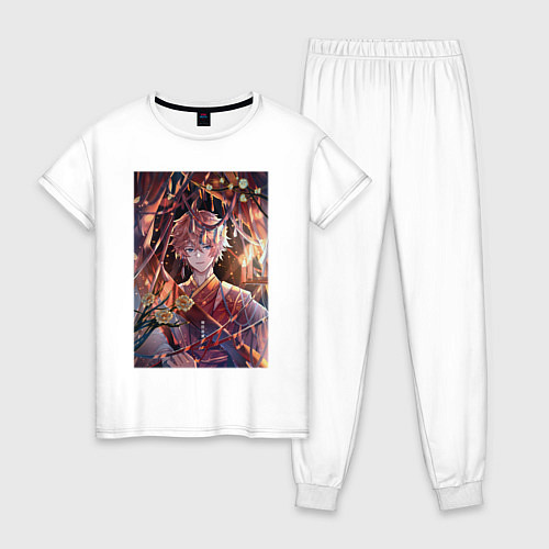Женская пижама Tartaglia fan art / Белый – фото 1