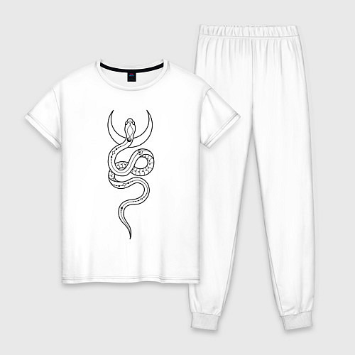 Женская пижама Лунная змея / Белый – фото 1