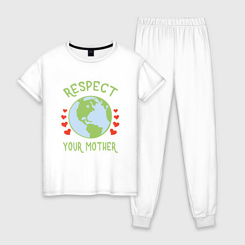 Женская пижама Respect Earth / Белый – фото 1