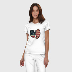 Пижама хлопковая женская Wu-Tang USA, цвет: белый — фото 2