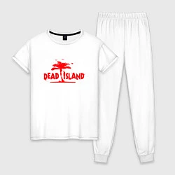 Пижама хлопковая женская Dead island, цвет: белый