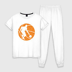 Пижама хлопковая женская Basket - My Game, цвет: белый